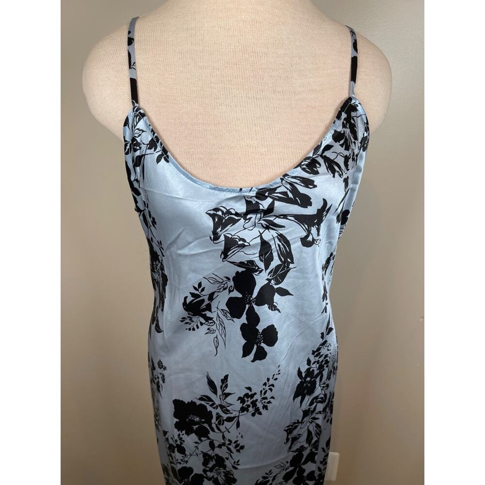 REFORMATION Parma Beatriz Blue Floral Silk Slip Maxi Dress Size XL - Picture 4 of 8